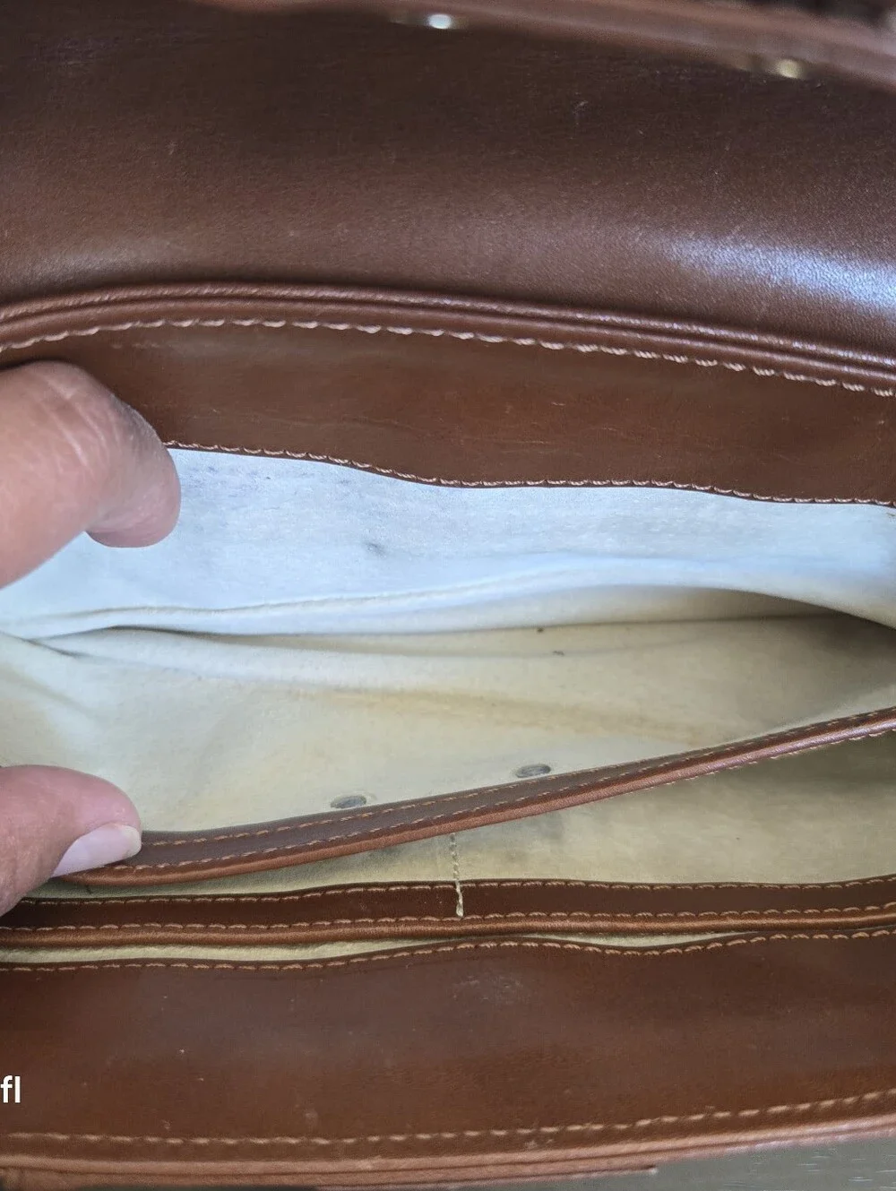Michael Kors brown leather clutch